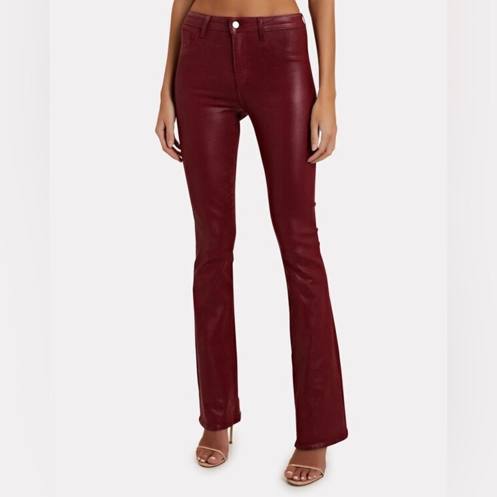 L'AGENCE Women's Boot Cut Jeans in Burgundy